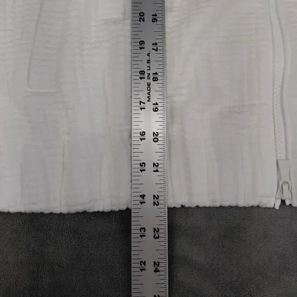 NEW Peter Millar Jacket Women L White Full Zip Flora Knit Jacquard Ryder Cup Top - Picture 15 of 16